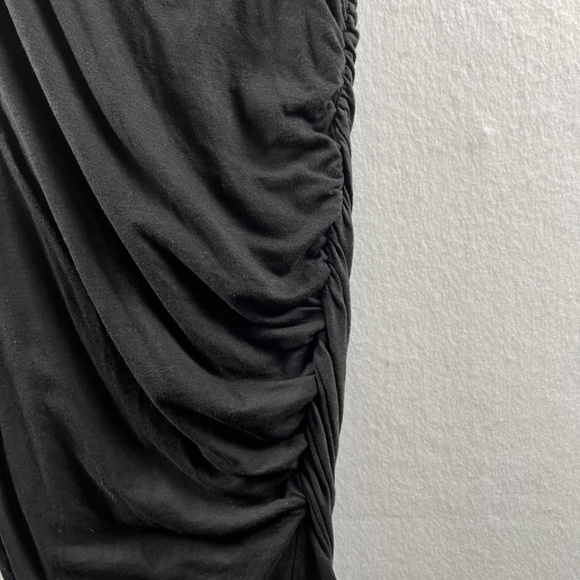 Pam & Gela Off the Shoulder Black Dress Side Ruching Size Small NWT Baddie - Picture 3 of 11